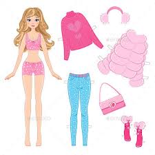 If you'd like to create some decorations for a birthday party or event, here are some paper doll chain templates. Paper Doll With Clothes Paper Dolls Clothing Barbie Paper Dolls Paper Dolls