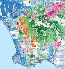 Los Angeles Demographics Map Maps Across The Us: 2000 To 2010 Demographic Change