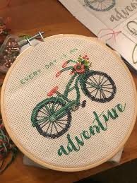 My mom's the cool mom cross stitch patterns. Fo A Mother S Day Present For My Bicycle Loving Mom Crossstitch