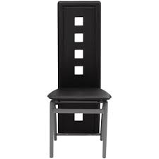 Vous ne saurez plus où cliquer. Magnifique Chaises De Salle A Manger 6 Pcs Noir Cuir Artificiel Achat Vente Chaise Noir Cdiscount