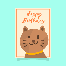 Just download one, open it in any program that can display the.pdf file format, and print. Cat Birthday Greeting Card 535916 Vector Art At Vecteezy