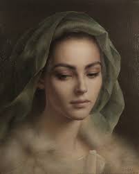 Portrait of a girl IV By : Piotr Topolski (b.1960) Polish artist Oil