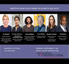 Shifting Masculine Norms To Achieve Equality 5.00 pm-6.30 pm (London Time)  — Global Peace and Prosperity Forum
