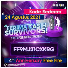 Kode redeem ff terbaru 2021. 6din5dgfxtrxlm