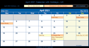 Print and list all your holidays and notes. Print Friendly April 2021 Uk Calendar For Printing