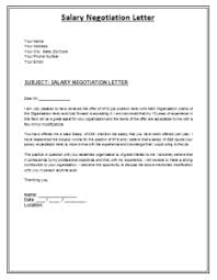 Salary Negoitation Letter Salary Negotiation Letter Negotiating Salary Lettering