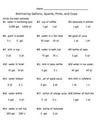 Measurement Estimation Us Customary And Metric System Worksheet Pack Measurement Estimation Measurement Worksheets Gallons Quarts Pints Cups