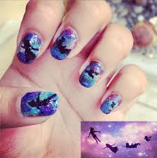 Peter Pan Nail Art Galaxy Peter Pan Peter Wendy Harry Michael Tinkerbell Galaxy Nail Nail Care Nail Art Nail Art Disney Disney Nails Peter Pan Nails