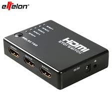Effelon Hdmi Splitter Switch 5 Input 1 Output Hdmi Switcher 5x1 For Xbox 360 Ps4 3 Smart Android Hdtv 1080p 5 Port Hdmi Splitters Switches Hdmi Hdmi Splitter