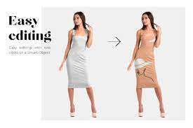 Download Female Elegant Dress Mockup Set In Apparel Mockups On Yellow Images Creative Store