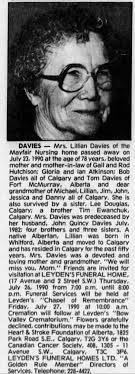 Obituary for Lillian DAVIES