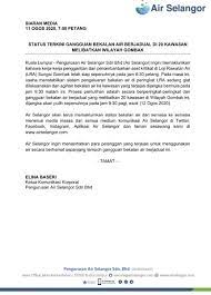 Gangguan bekalan air selangor 2021: Air Selangor On Twitter Siaran Media Status Terkini Gangguan Bekalan Air Berjadual Di 20 Kawasan Melibatkan Wilayah Gombak