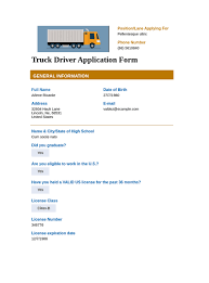 Get, create, make and sign driver agreement template. Truck Driver Application Template Pdf Templates Jotform