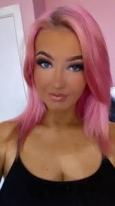 Blonde hair with pink highlights