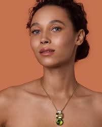 One of A Kind Gemmy Gem Heavy Pavé Bale Double Drop Pendant Necklace