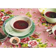 Delicious Miss Dahl Beetroot Soup Great Clash Of Beetroot With Pink Floral Tablecloth Food Beetroot Soup Food Drink Photography