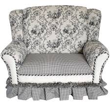 black toile child wingback loveseat by angel song love seat furniture black toile