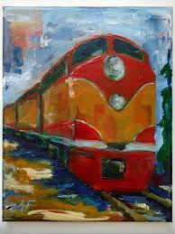 This Is Train An Original Acrylic Painting On Etsy Painting Canvas Painting Acrylic Painting Canvas
