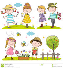 Illustration About Collection Of Happy Kids Outdoor In Spring Season Illustration Of Group Colorful Happy 6644535 In 2020 Happy Kids Drawing For Kids Kids Clipart