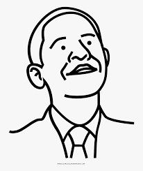 Barack obama made history that inauguration day tuesday, january 20, 2009, when he became america's first black president. Barack Obama Coloring Page Line Art Hd Png Download Transparent Png Image Pngitem