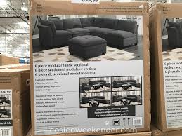 L 97.79 x w 129.54 x d 88.9 cm box 5: 6 Piece Modular Fabric Sectional Costco Weekender