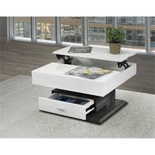 These rotating coffee table are offered in various shapes and sizes ranging from trendy to classic ones. Brassex Rotating Coffee Table With Lift Top And Storage In White Grey 226 02