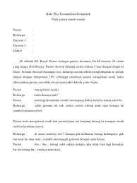 Role play komunikasi terapeutik pada pasien marah.docx. Role Play Komunikasi Terapeutik Pada Pasien Marah Marah