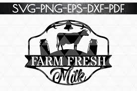 Download Farm Fresh Milk Svg Cutting File Farmhouse Decor Papercut Dxf Pdf By Mulia Designs Thehungryjpeg Com PSD Mockup Templates