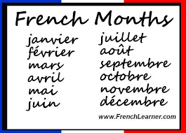 French Months Of The Year How To Speak French French Days French Vocabulary