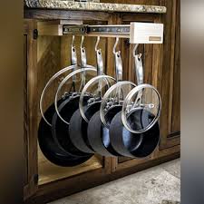 sliding pot racks kitchen cabinets
