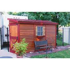 | flat garden & storage sheds. Cedarshed Bayside 12 Ft X 4 Ft Cedar Storage Shed B124 Rona