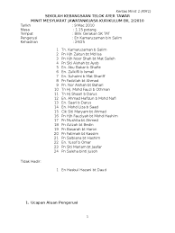 28 disember 2016 tempat : Minit Mesyuarat Kurikulum Kali Kedua 2017 Memerui