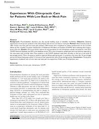The more questions you get correct here, the more random knowledge you have is your brain big enough to g. Pdf Experiences With Chiropractic Care For Patients With Low Back Or Neck Pain