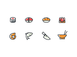 Free Sketch Sushi Icon Set Free Icon Set Icon Set Free Icons