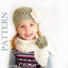 2 Patterns Pdf Crochet Hat Scarf Newborn Infant Toddler Girl Etsy Crochet Hat Pattern Crochet Hats Crochet