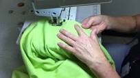 Making a T-Shirt 9 - Coverstitch Machine Without Auto-thread Cut-off - T  Shirt Hem