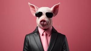 Punk Pig Stock Illustrations