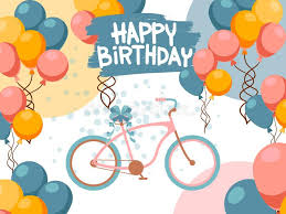 Happy birthday coloring pages for boys these next fun birthday coloring sheets are designed for kids who love space, dragons, dinosaurs, airplanes and comics! Happy Birthday Bicycle Stock Illustrations 1 010 Happy Birthday Bicycle Stock Illustrations Vectors Clipart Dreamstime