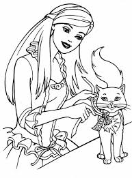 Coloriage de renée dans sa belle robe. Coloriage Gratuit Barbie Sirene