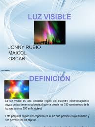 La luz visible no es inherentemente diferente de las otras partes del espectro electromagnético, con la excepción de que el ojo humano puede detectar ondas visibles. Luz Visible