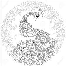The moon and stars are no match for this spotted unicorn! Cute Peacock Coloring Pages Coloringbay