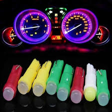 10pc Car Led Bulb T5 1smd Car Cob Led Instrument Light Indicator Bulb In 2020 Car Led Lights Car Lights Car Led