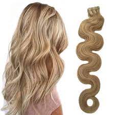 Amazon Com Tape In Extensions Dirty Blonde Hair With Blonde Highlights Remy Human Hair Wavy Seamless Skin Weft Glue In Extensions 18 40g 20pcs Package Beauty
