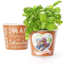 Oft wird dieses ehejubiläum auch als messinghochzeit bezeichnet. 45 Hochzeitstag Geschenk Blumentopf Zur Messinghochzeit Mit Etsy