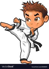 Karate Martial Arts Tae Kwon Do Dojo Vector Clipart Cartoon Boy Kick Download A Arts Boy Cartoon Clipart Dojo D Karate Martial Arts Karate Boy Karate