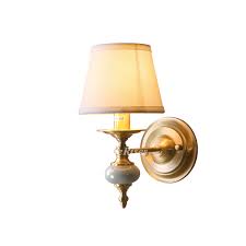 Inspired farmhouse décor and unique rustic décor: Decorative Wall Sconces Fabric Brass Rustic Lighting Fixture Modern