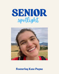 Senior spotlight with Kate Pogue! Kate is finishing up her last few days of  college and will be starting a job at the NIEHS. Congrats