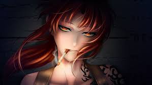 Download 5 free custom windows 7 themes with some evil wallpapers and black color schemes. Hd Wallpaper Anime Anime Girls Badass Black Lagoon Cigarettes Red Eyes Wallpaper Flare