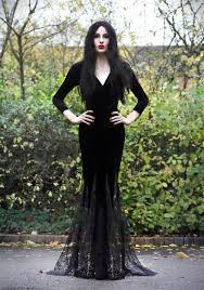 Gothic Halloween Addams Ghost Witch Costume Horror Black Lace Dress Boholady Costumes For Women Gothic Halloween Fashion