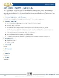 Check spelling or type a new query. Cbt 0053 Hazmat Imdg Code Pdf Dangerous Goods Prevention
